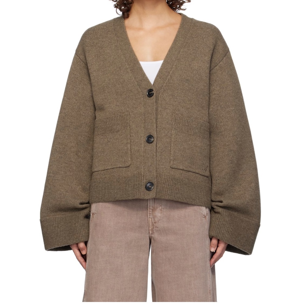 Axel Arigato Brown Knit Cardigan